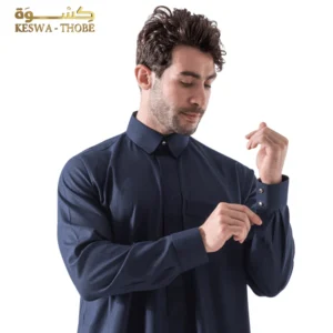 جلابية رجالي شتوي عمران كحلي من كسوة