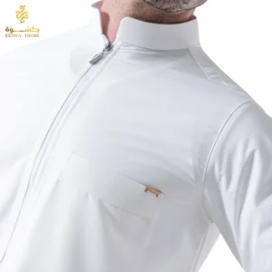 صورة جلباب رجالي صيفي موديل نوح أبيض