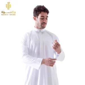 جلابية رجالي صيفي كلاسيك موديل سراج كم بالطو وسحاب مخفي لسرعة الارتداء