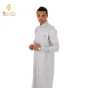 جلابية رجالي سعودي رصاصي غامق موديل يونس خامة الخلية