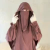 حجاب شرعي متكامل تفاصيل الخمار الغشوة والنقاب في طقم فرنسي سلمى طوبي
