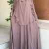 القصة الواسعة الفضفاضة في طقم فرنسي نسائي موديل ليان كافيه
