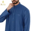 تفاصيل النصف لياقة في جلابية رجالي خليجي موديل رسلان
