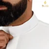 تطعيم النصف لياقة في جلابية سعودي رجالي خامة خلية